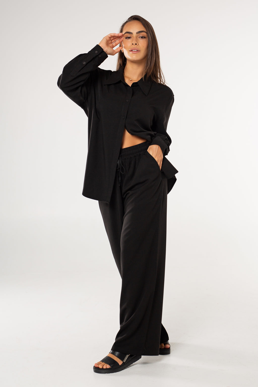 Freedom Wide Leg Pants - Black image 0