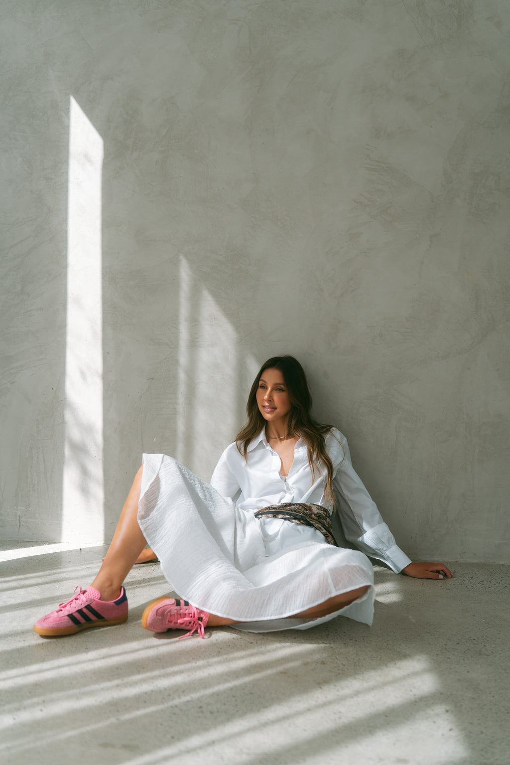 Julie Crinkle Texture Skirt -White - Limited Edition