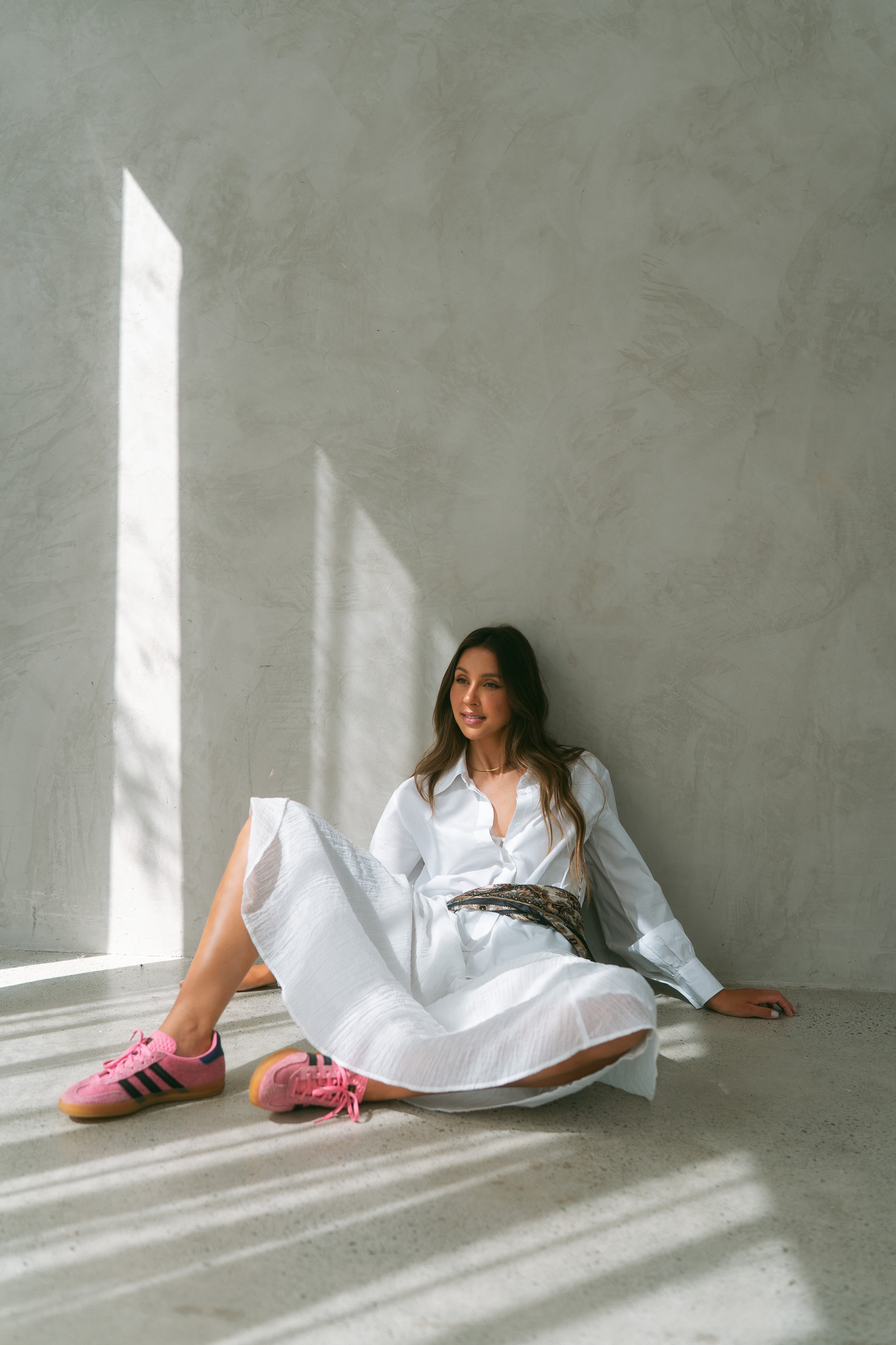 Julie Crinkle Texture Skirt -White - Limited Edition
