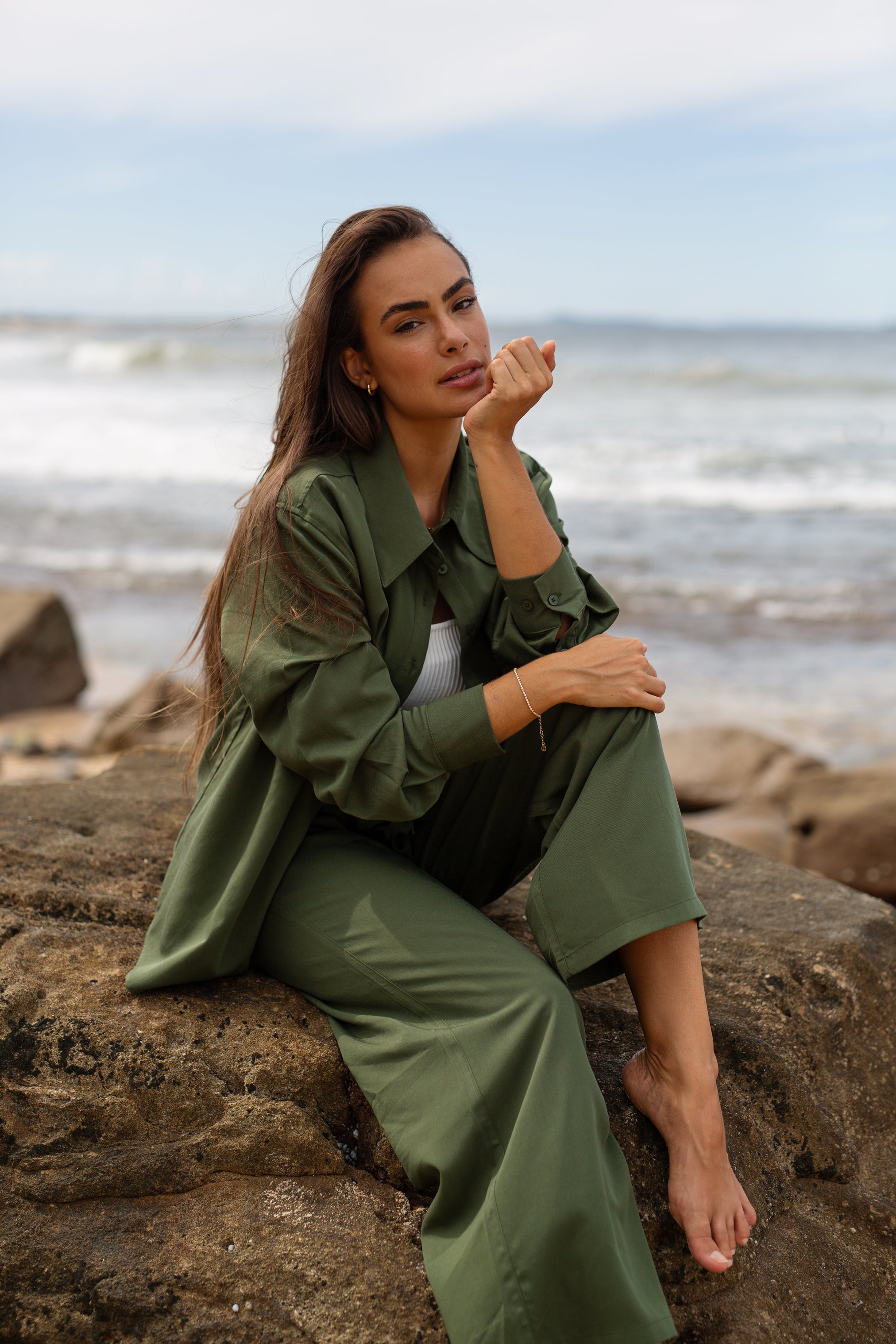 Freedom Wide Leg Pants - Sage image 0