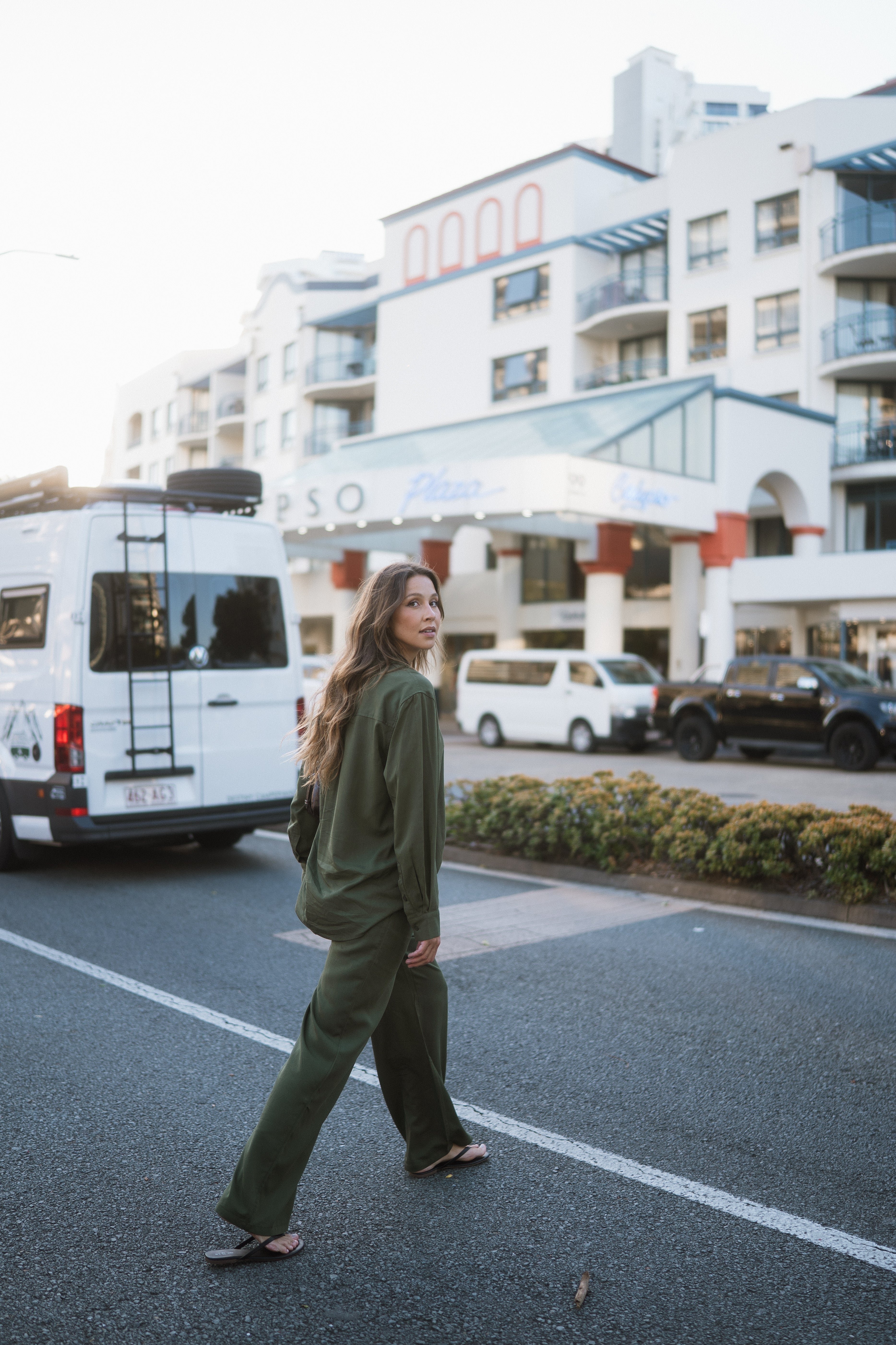 Freedom Wide Leg Pants - Dark Sage
