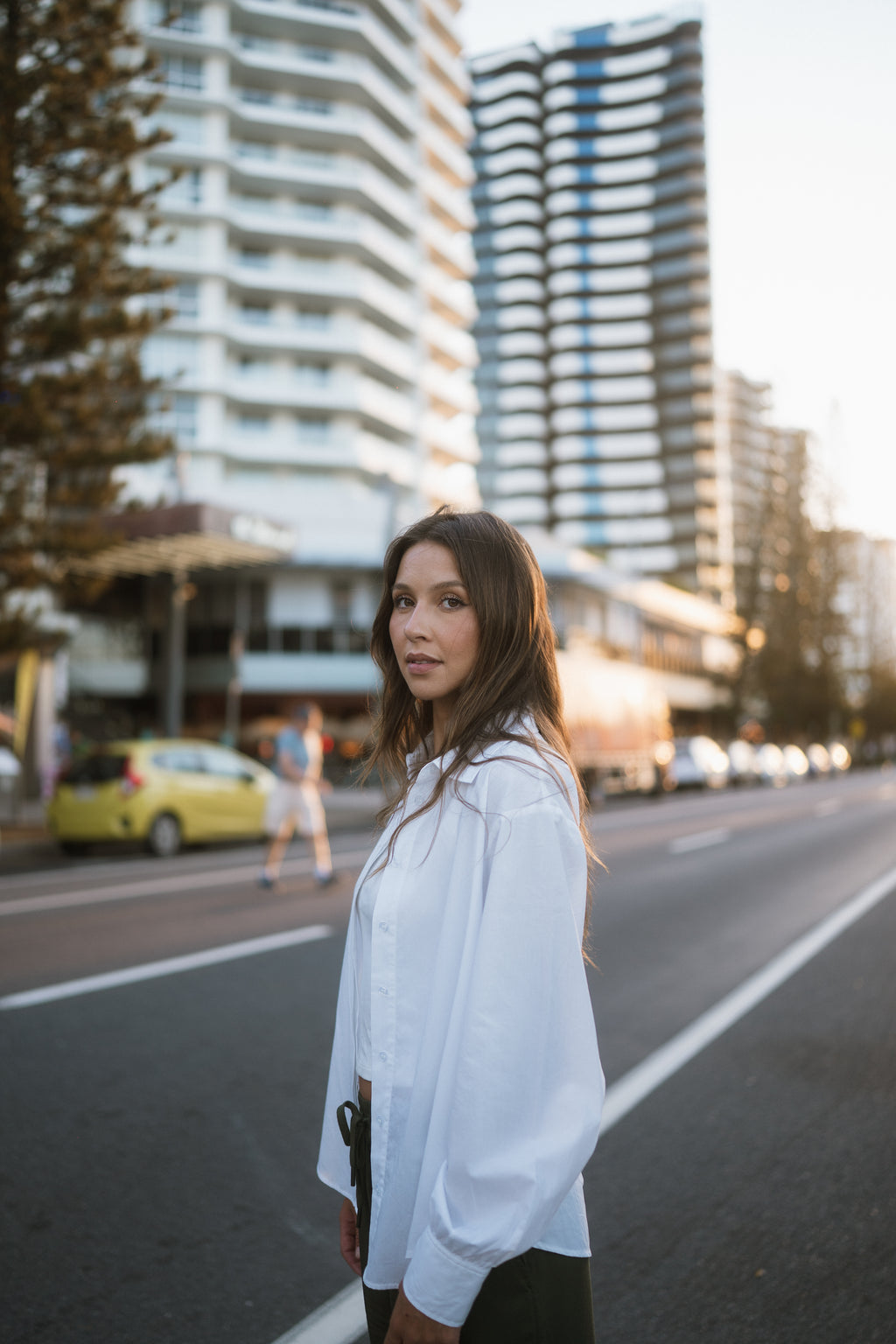 Eva Shirt with Adjustable Side Buttons - White - Limited Edition
