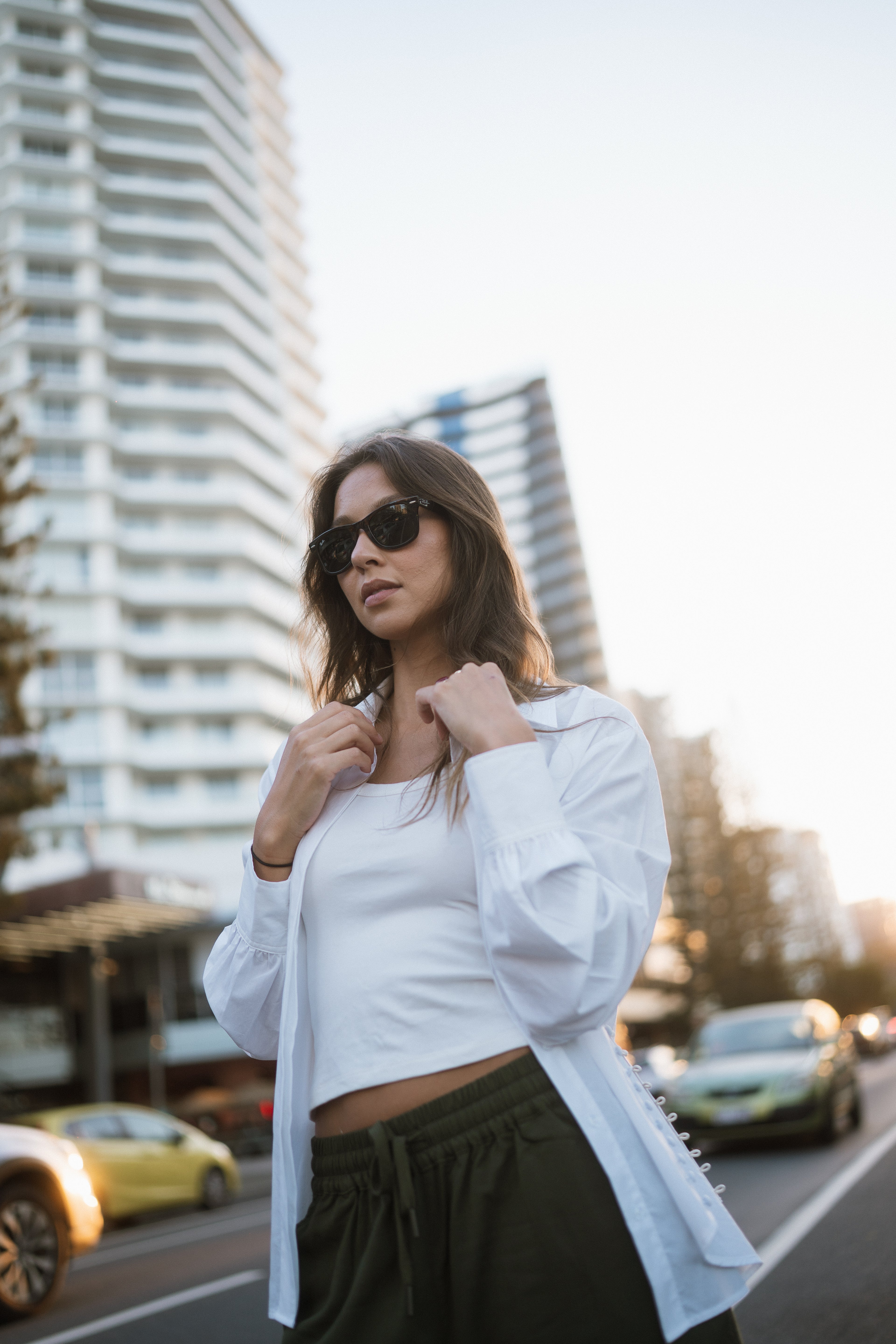 Eva Shirt with Adjustable Side Buttons - White - Limited Edition